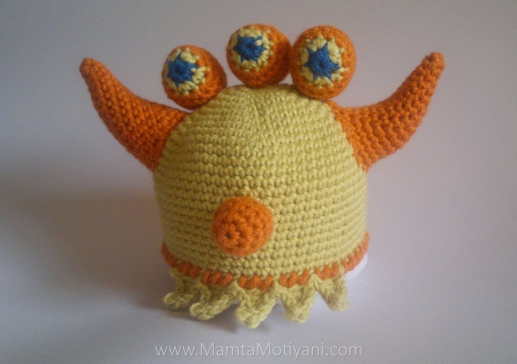 crochet monster hat
